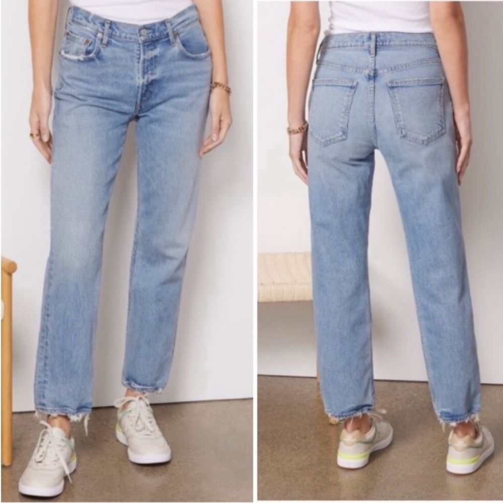 Agolde Kai straight leg mid rise jean